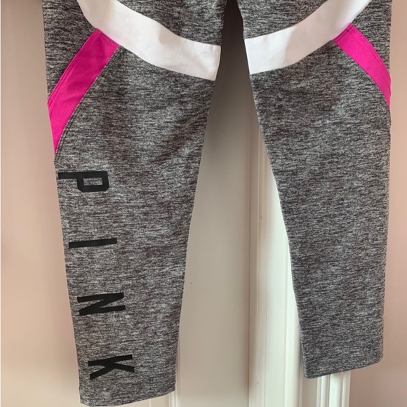 NEW VSPINK SS CAMPUS TEE W/HIGH WAISTED ANKLE LEGGINGS SET - Picture 3 of 13